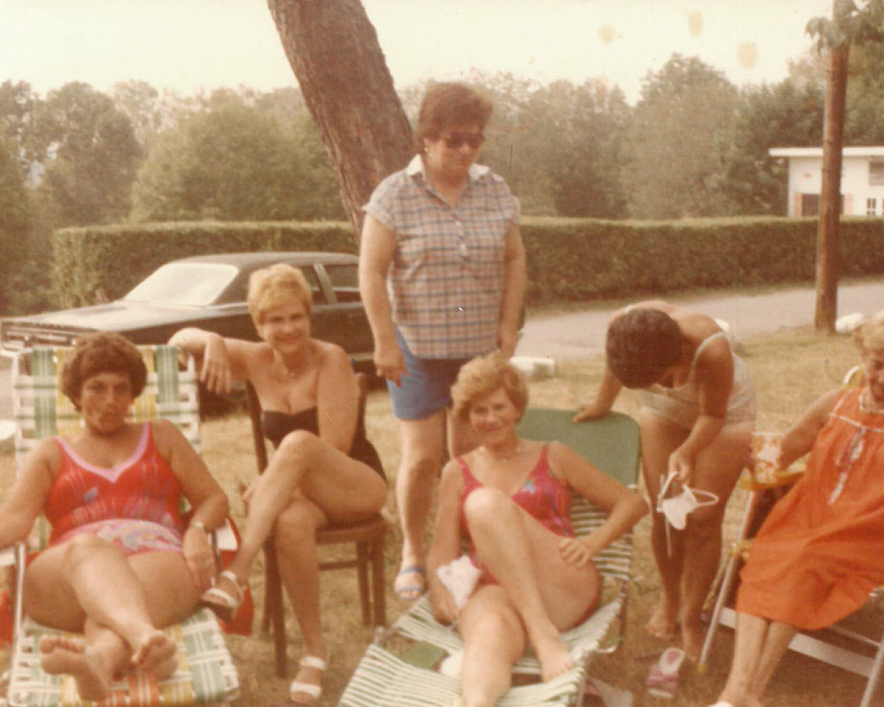 Author's grandma and friends, Rosmarins Bungalow Colony, Monroe, NY