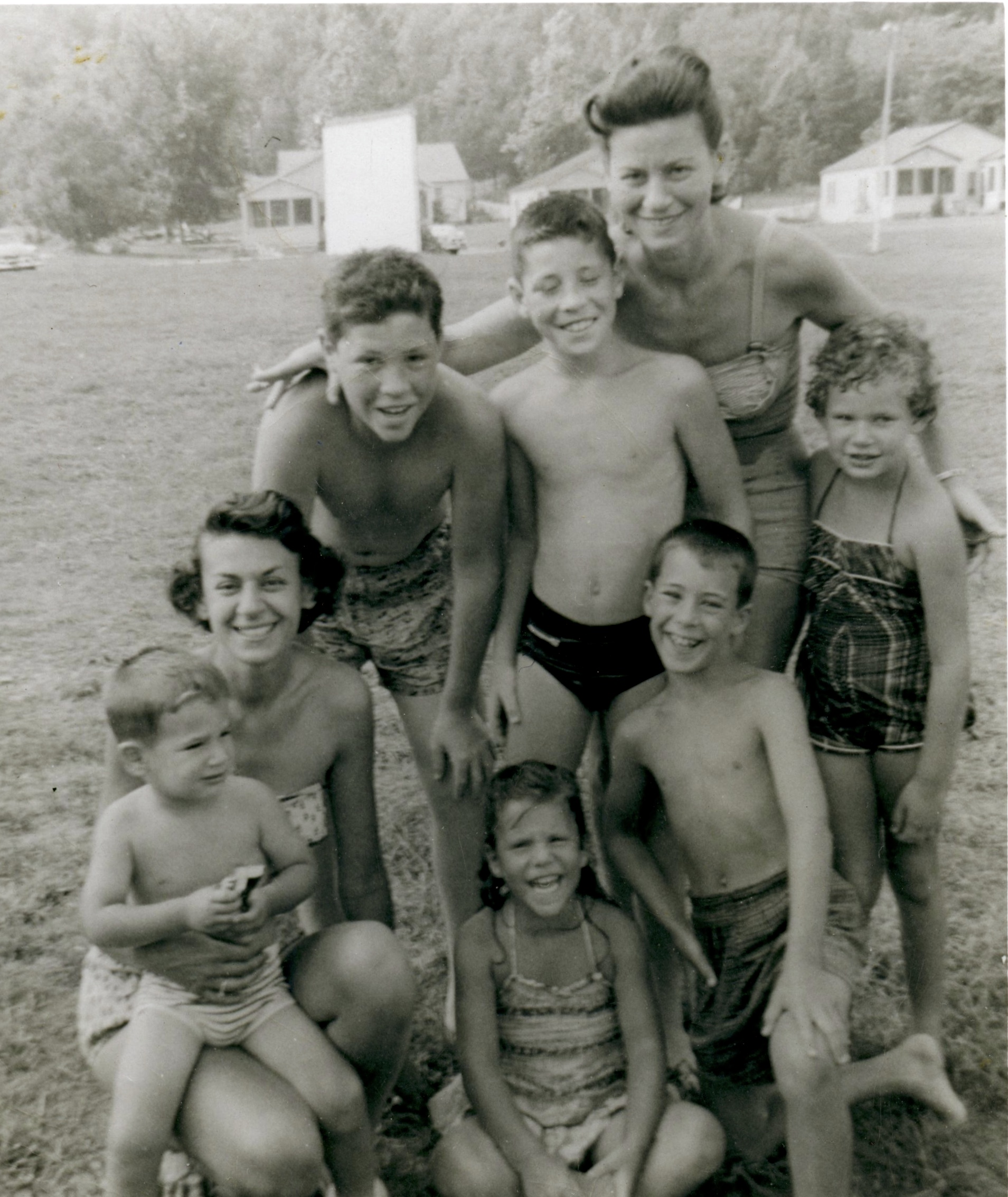 Author's family at a bungalow colony