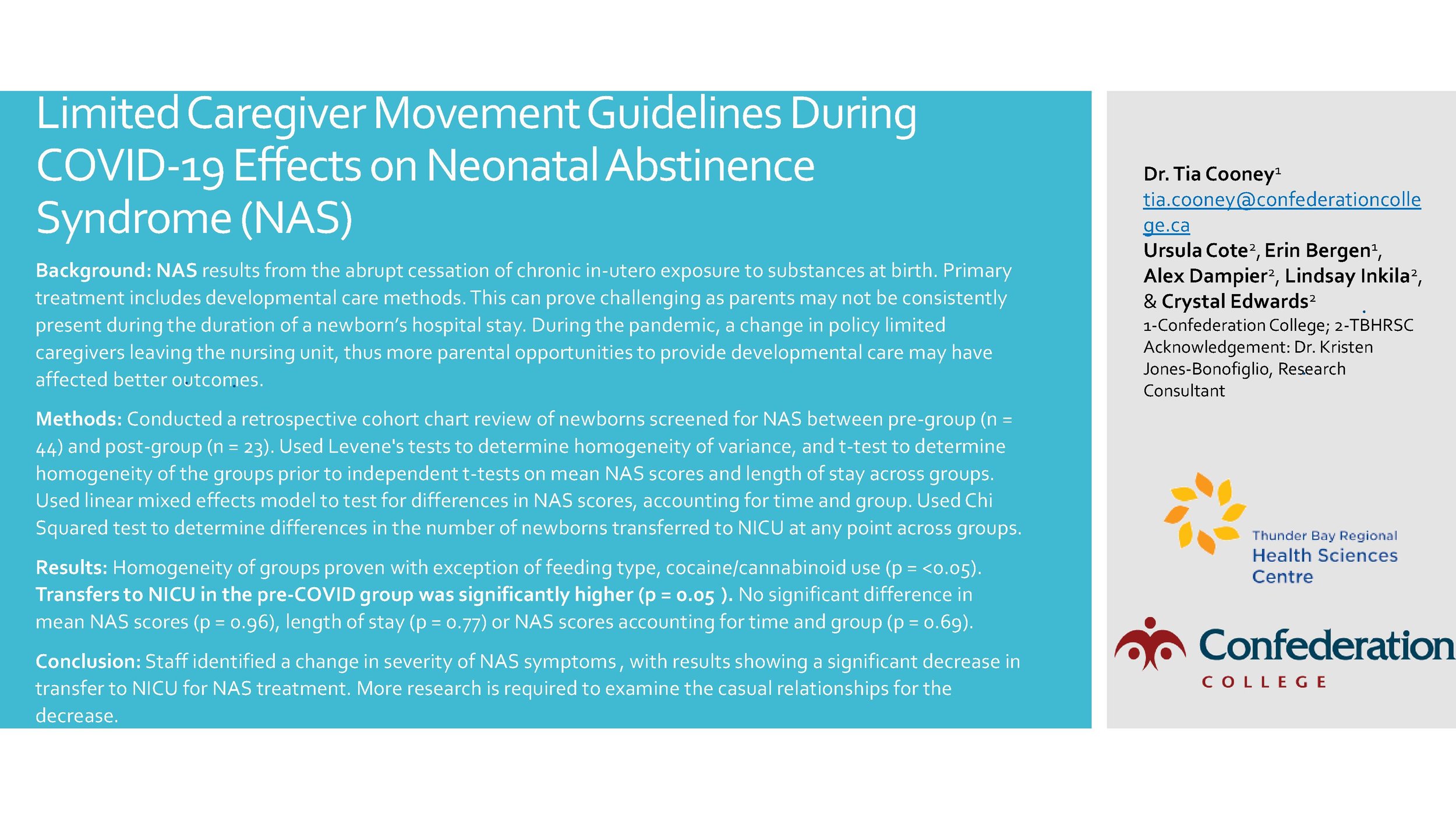 #6 Limited caregiver movement guidelines during COVID-19 effects on Neonatal