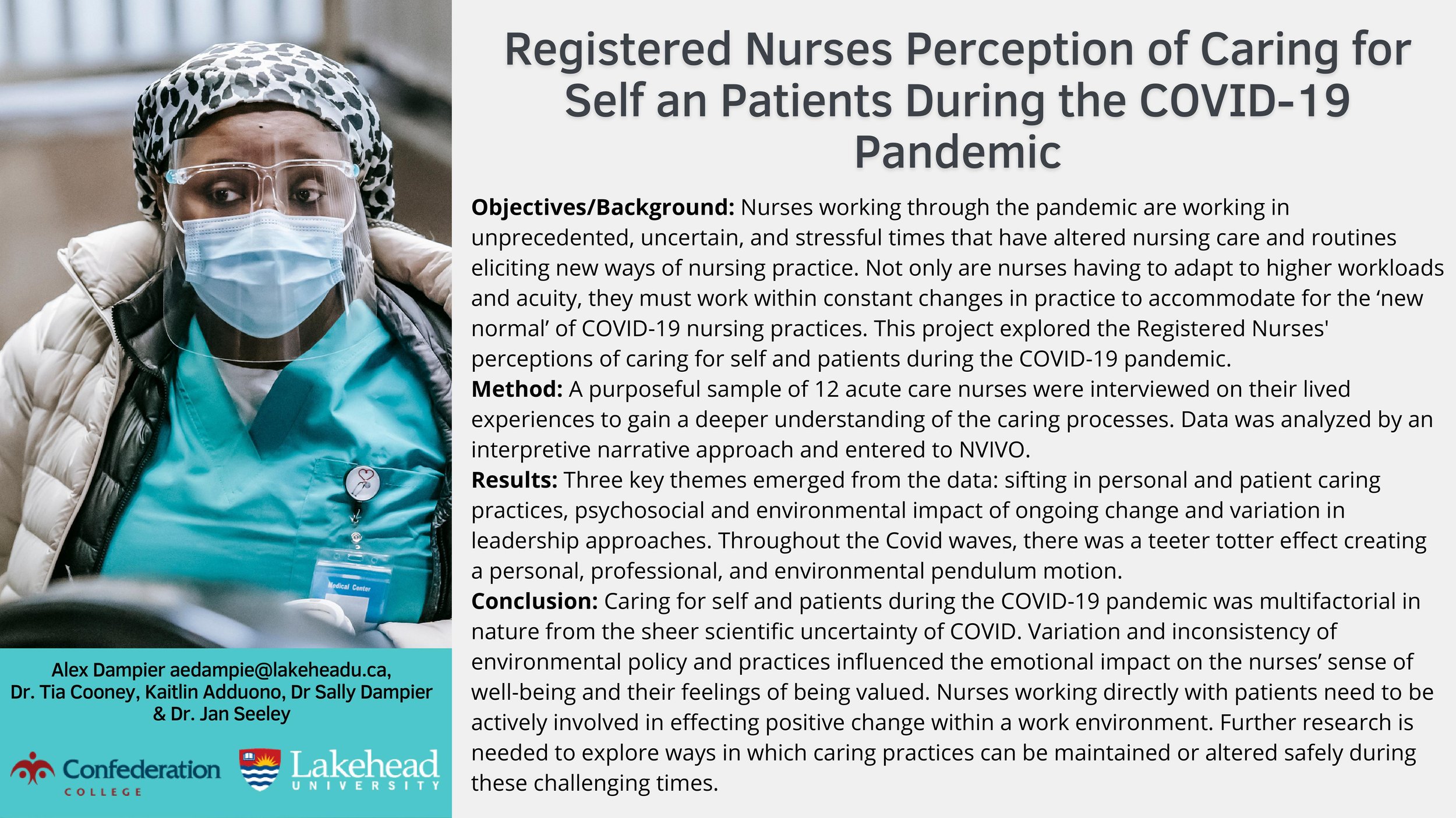 #7 Registered nurses perception of caring for self and patients during the COVID-19 pandemic