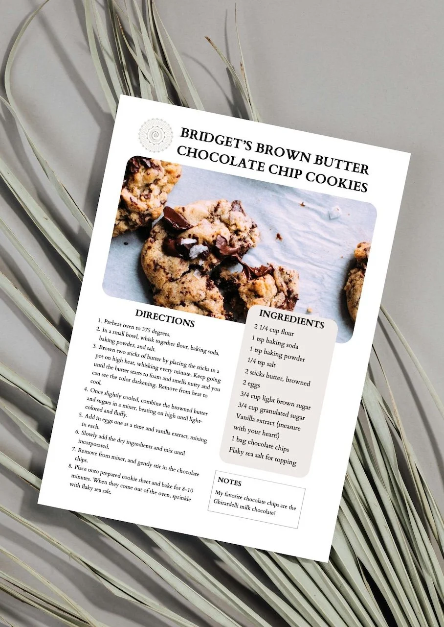 Bridget's Brown Butter Chocolate Chip Cookie Recipe