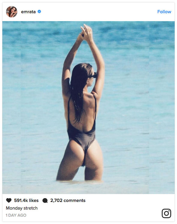 Emily Ratajkowski Flashes Snapchat in Revealing Bikini