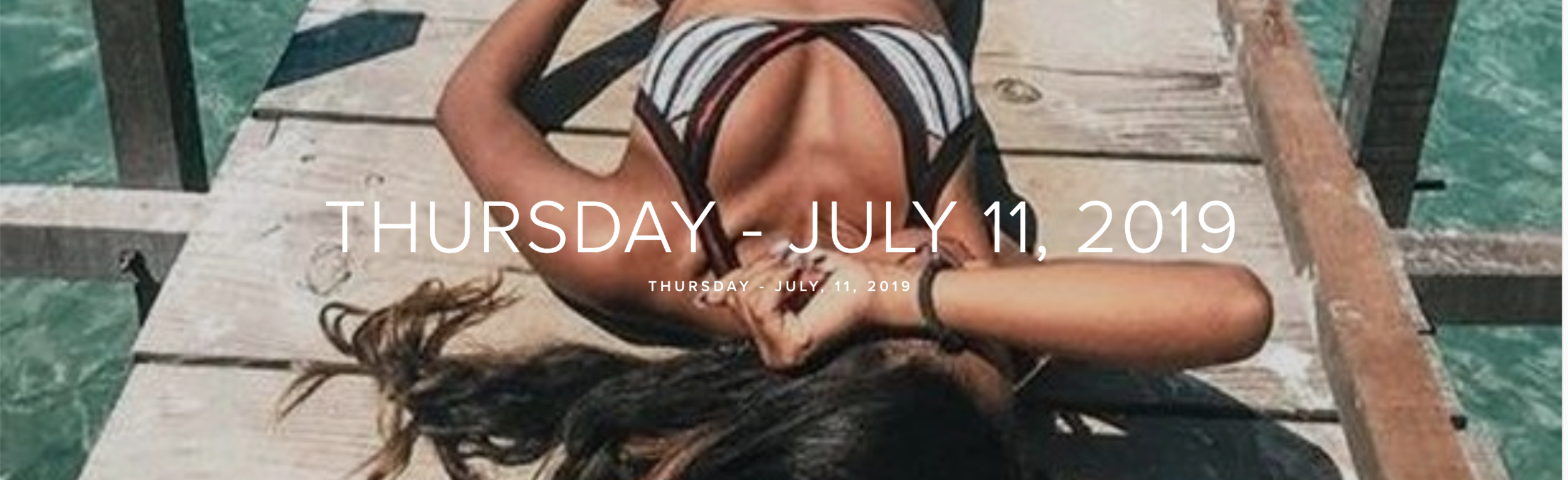 SWIM WEEK SCHEDULE FOR THURSDAY, JULY 11TH