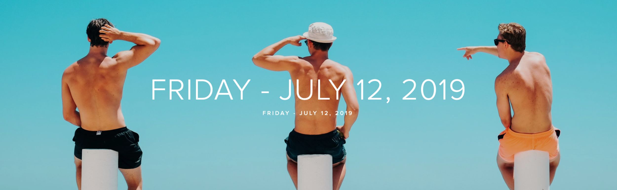 SWIM WEEK SCHEDULE FOR FRIDAY, JULY 12TH