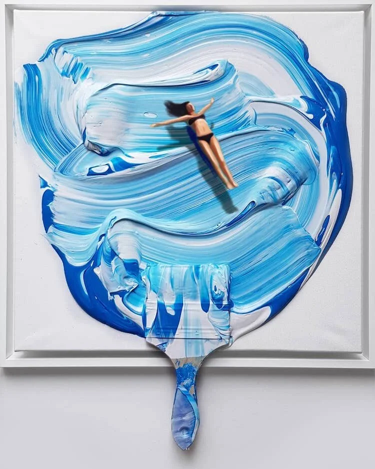 Whimsical Art For Swim, Surf, and Ski Lovers