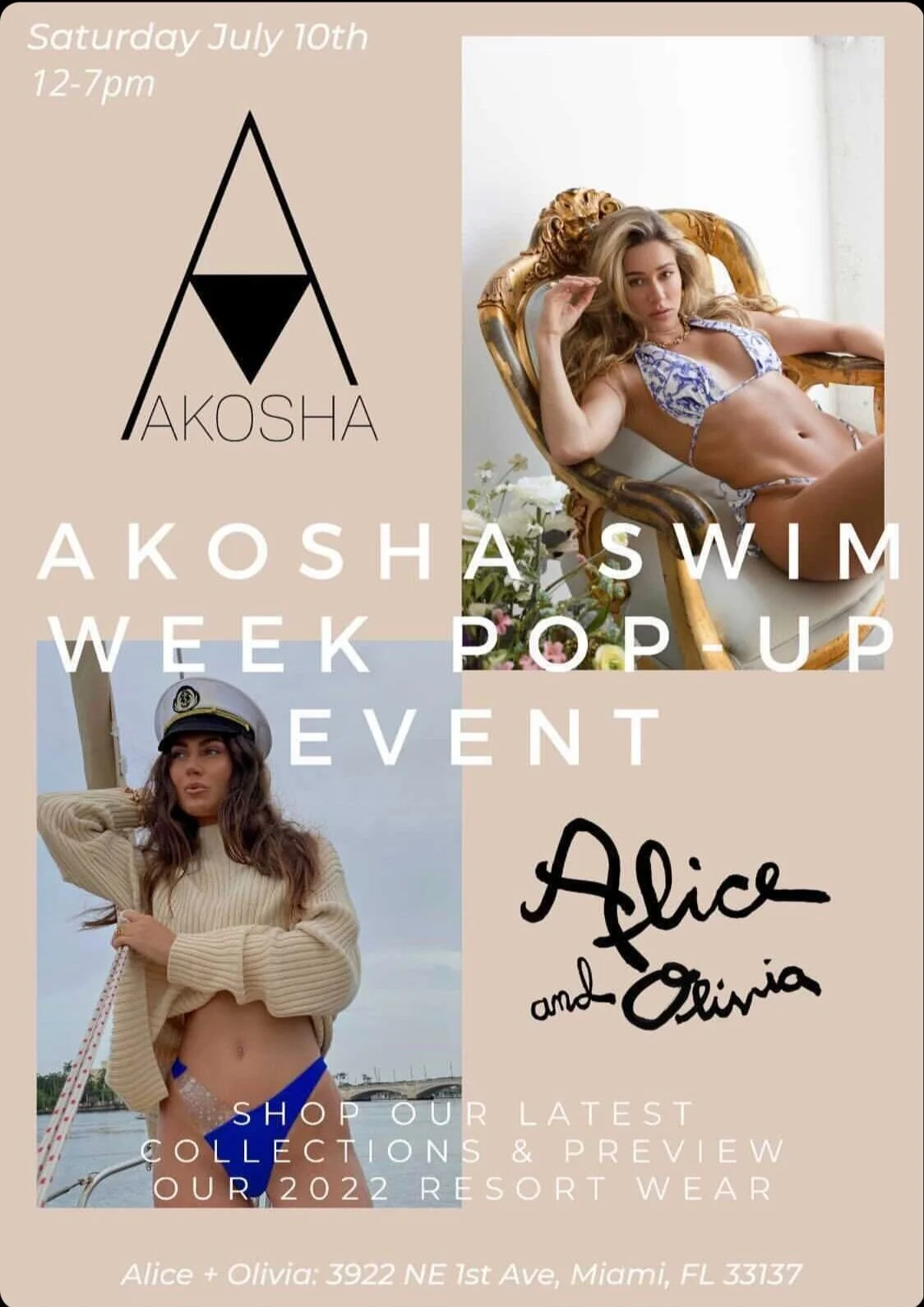 AKOSHA SWIM WEEK POP UP