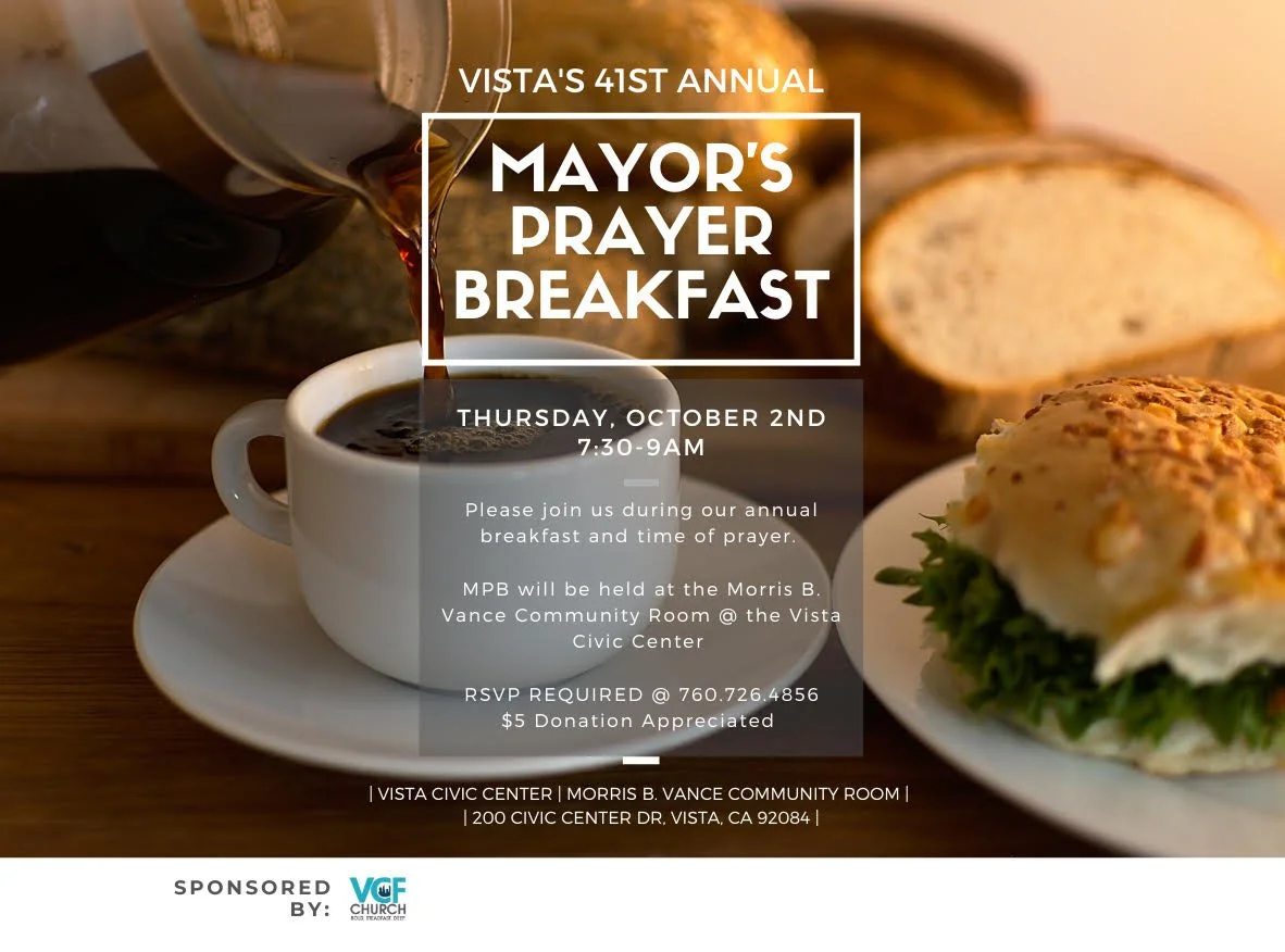 41st Vista Mayor's Annual Prayer Breakfast at The Vista Civic Center