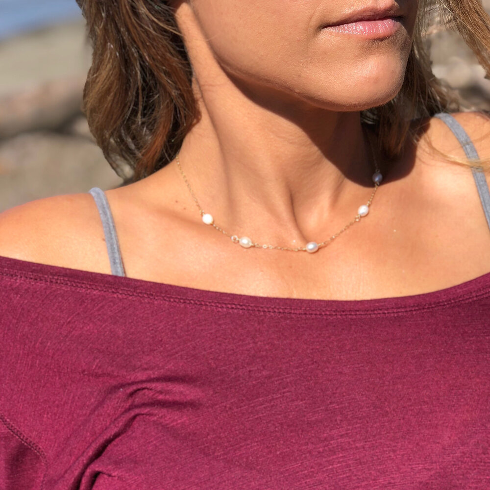Single Pearl Necklace — Quinn Sharp Jewelry Designs