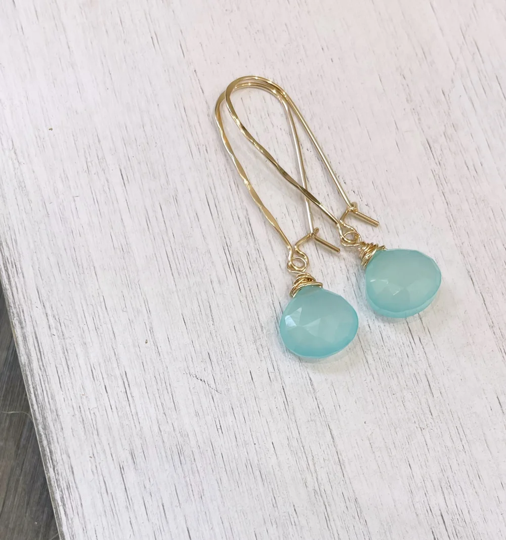 Kidney shaped best sale earrings
