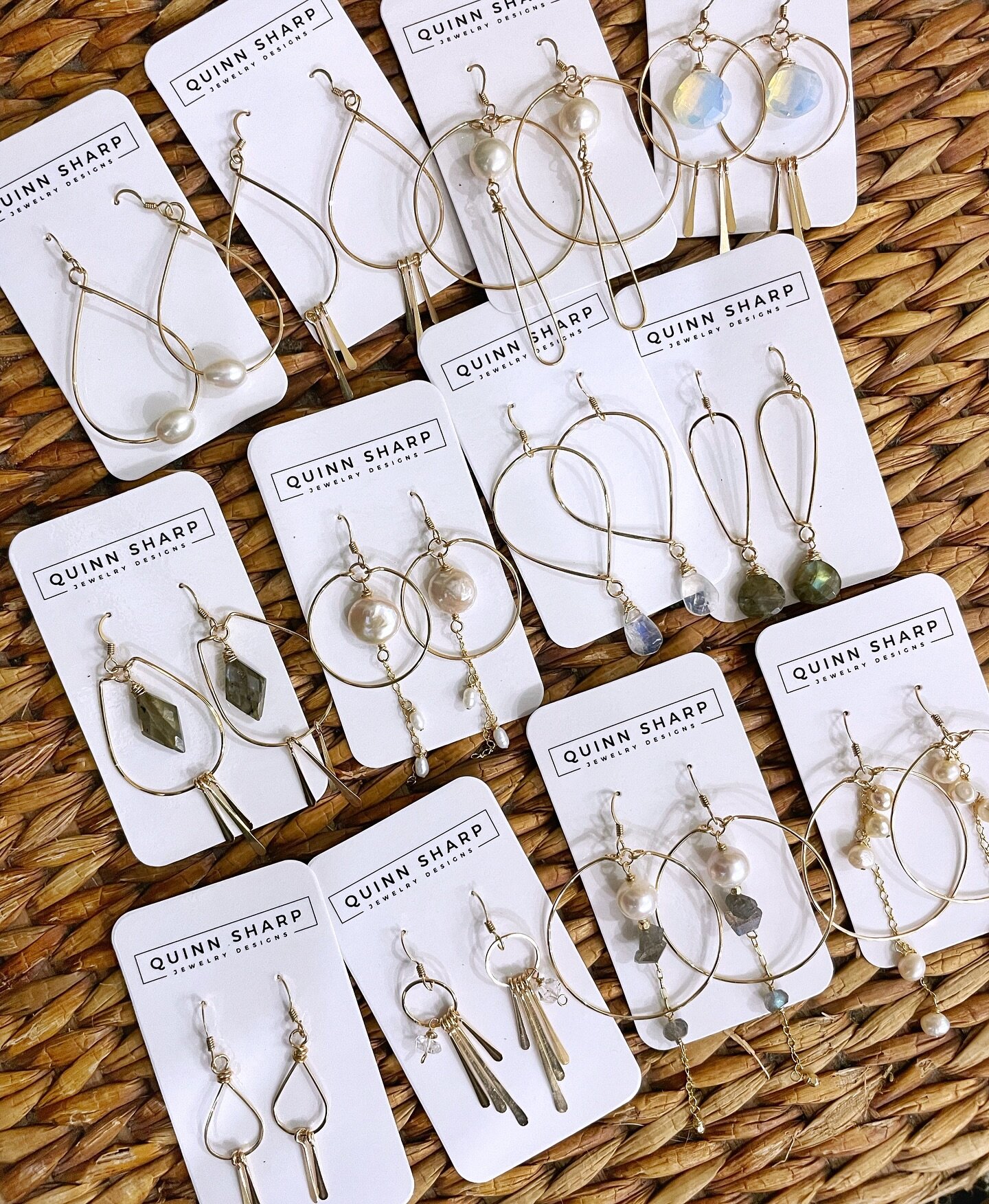 A new shipment of earrings are shipping to Cloverdale! Thank you @erinmaviscloverdale for featuring my jewelry line in your shop!!