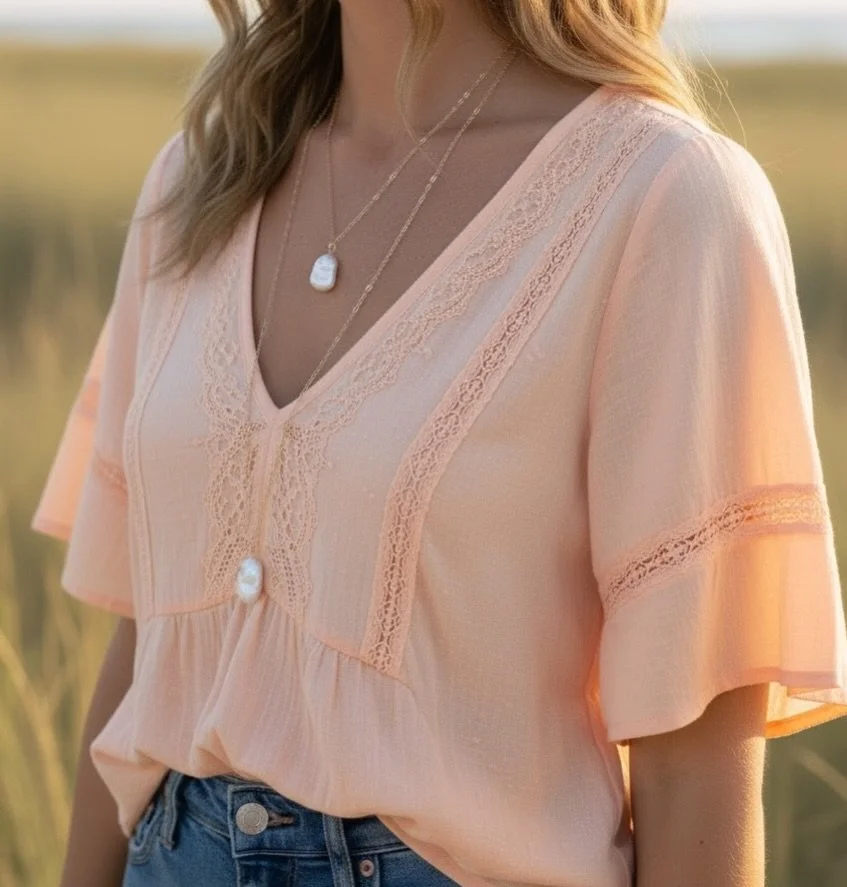 New pearl necklace just listed! For the woman who loves understated luxury with a free-spirited edge.