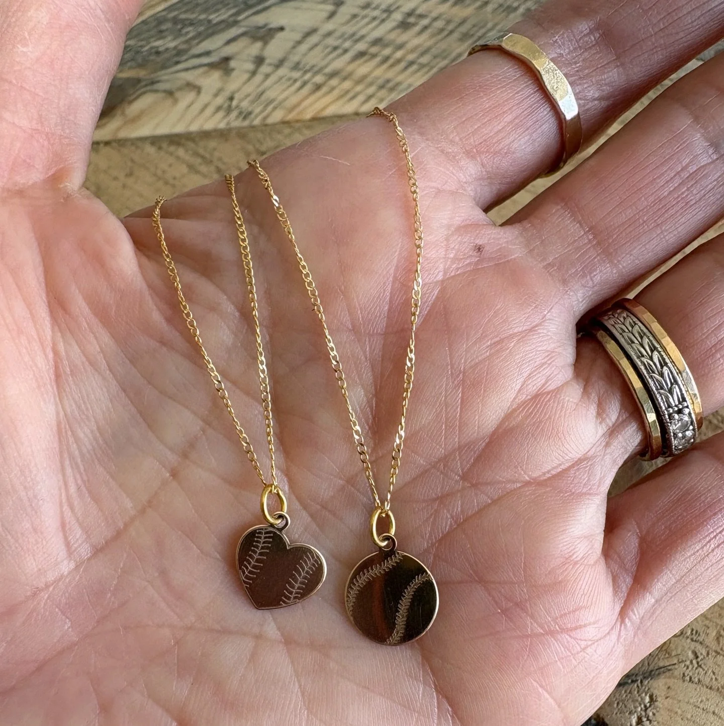 Get ready for baseball with this simple, sporty (while still keeping it elegant!) necklace to celebrate opening day and the love of the game. ⚾❤️ Made with high quality gold filled materials designed to last through many seasons! Very limited quantit