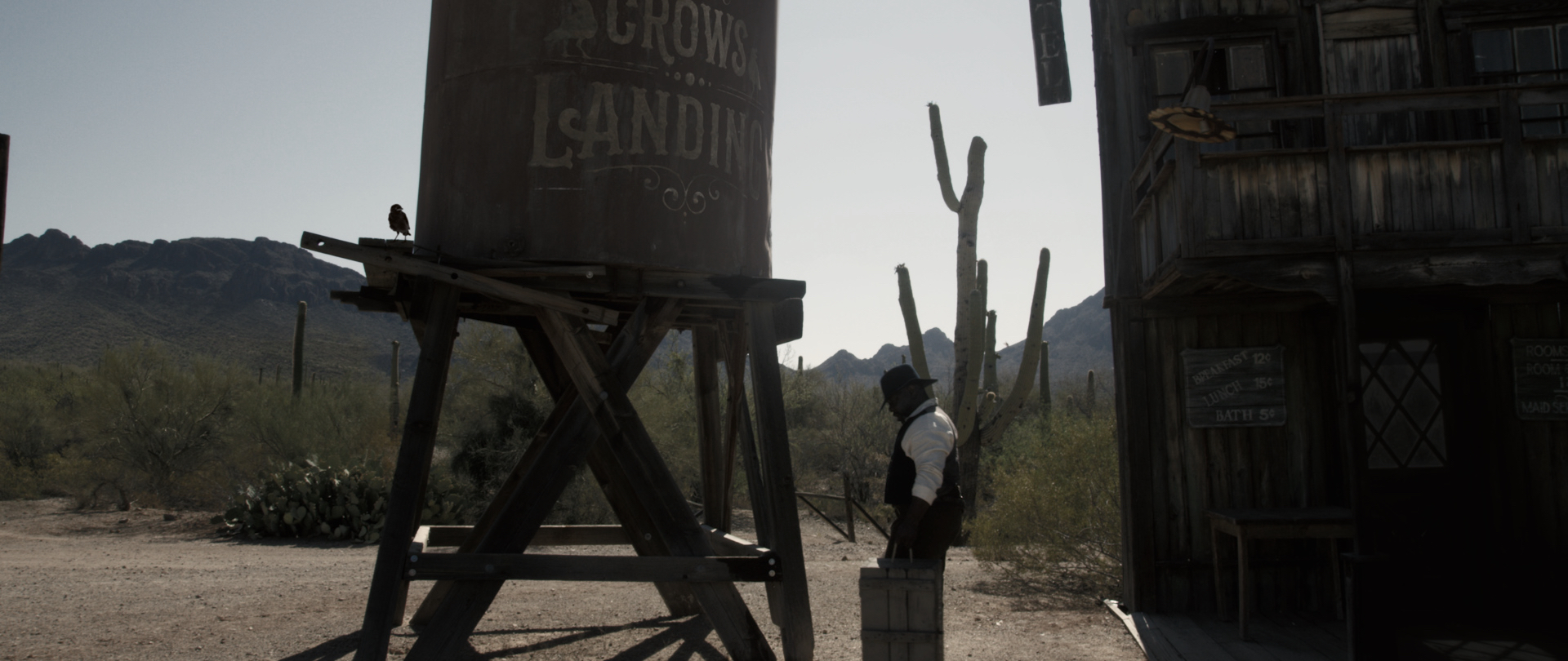 Tobias Saul also created the hand lettering on the water tower of the town's name, Crows Landing