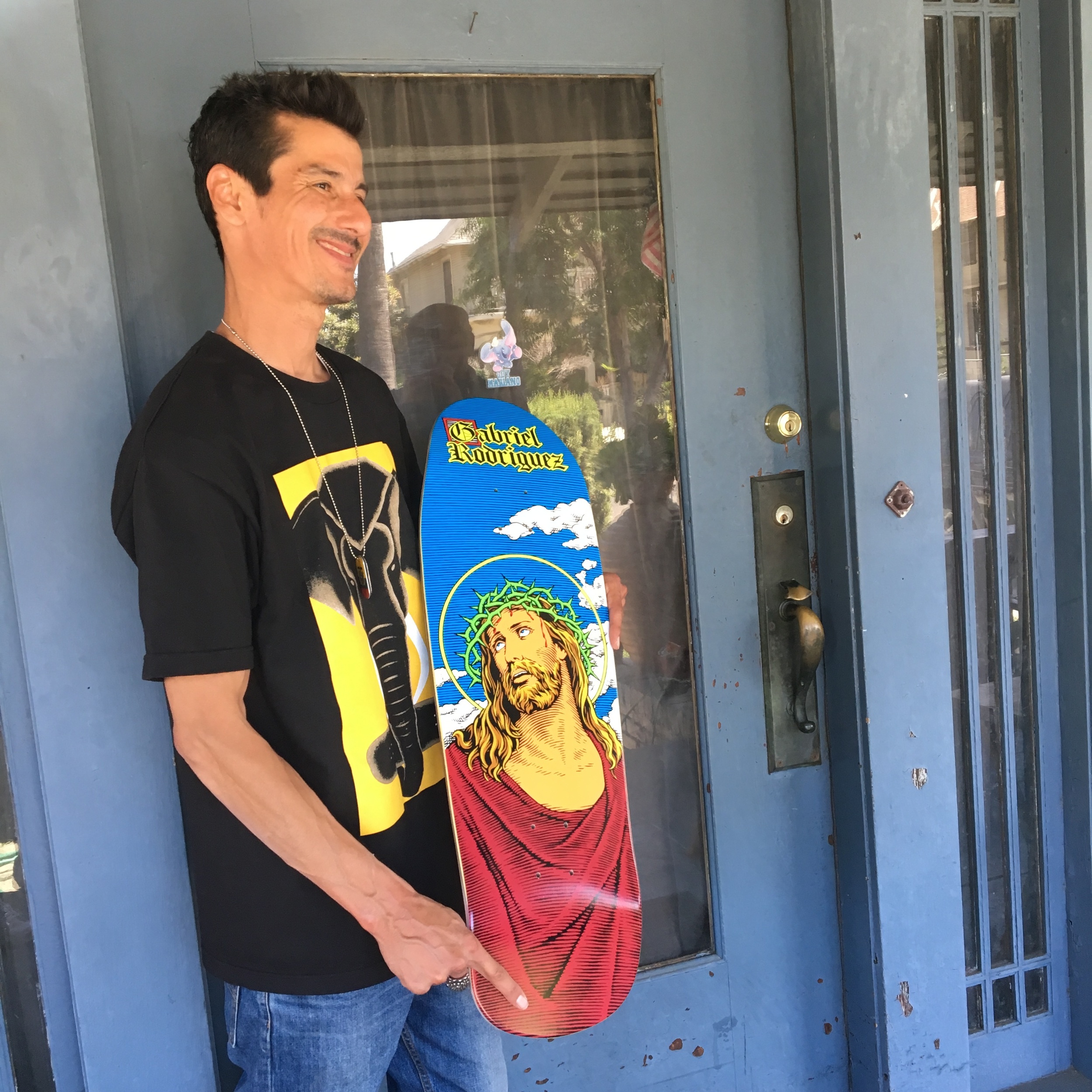 Gabriel Rodriguez 101 skateboards reissue jesus hand screened 