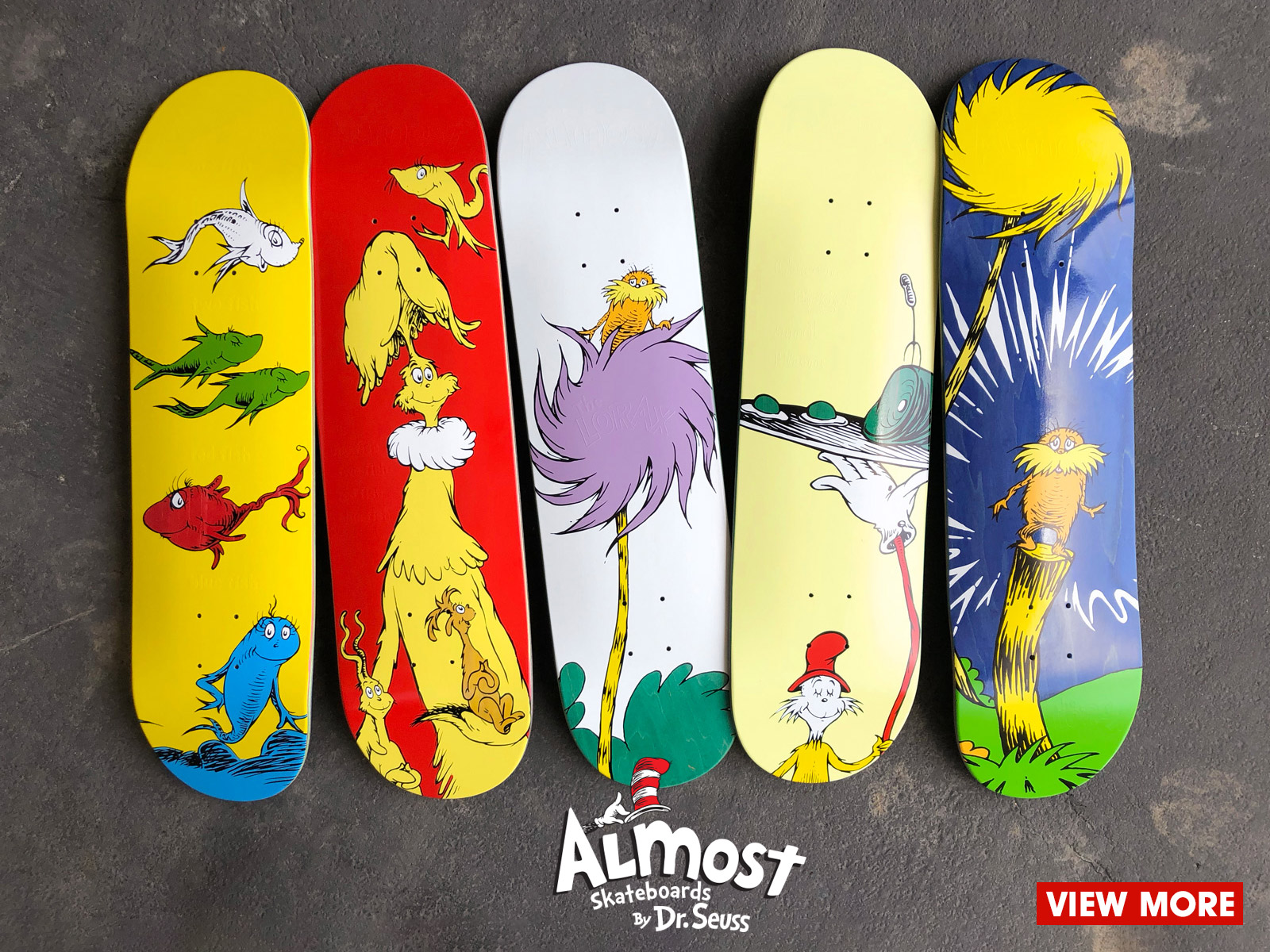 Almost Skateboard Dr Seuss collab