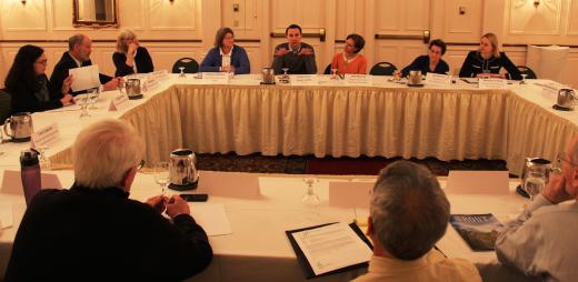 Congressman Ryan Costello (top row, center) discusses conservation issues with participants in a recent roundtable event in Malvern, Pa.