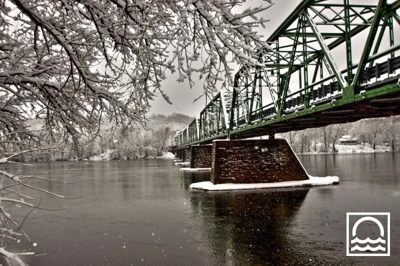 Karen Harmon's winning photo of the Frenchtown-Uhlerstown Bridge over the Delaware River.