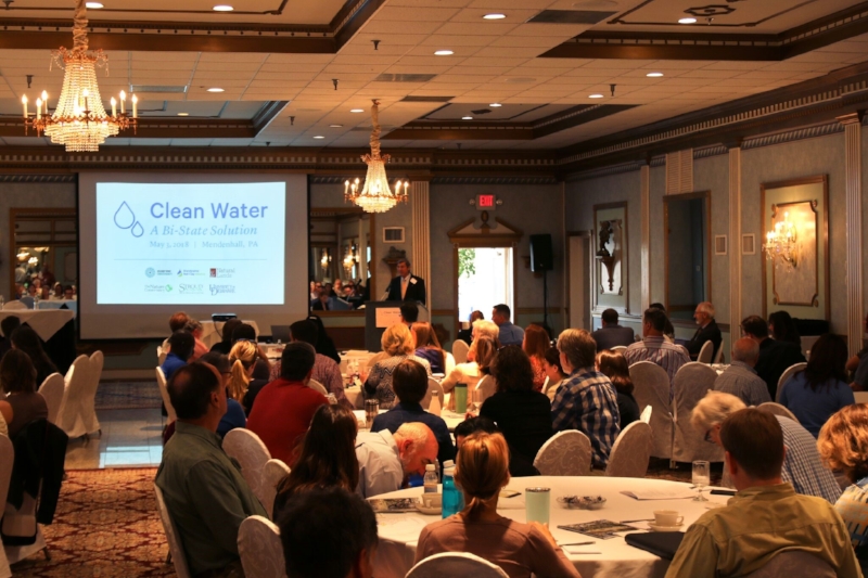 David Shields (Brandywine Conservancy) providing opening remarks at the Clean Water: A Bi-State Solution conference on May 3, 2018 at Mendenhall Inn. Photo Credit: Andrew Stewart