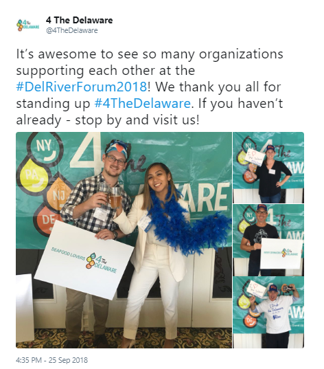 A social media post from 4theDelaware’s “Call to Action - Tell Your Governors Why Watershed Protection Matters to You!”