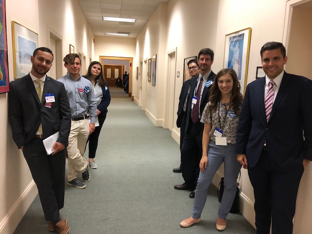 Coalition members at the New Jersey State House during the first Clean Water Education Day in June 2018.