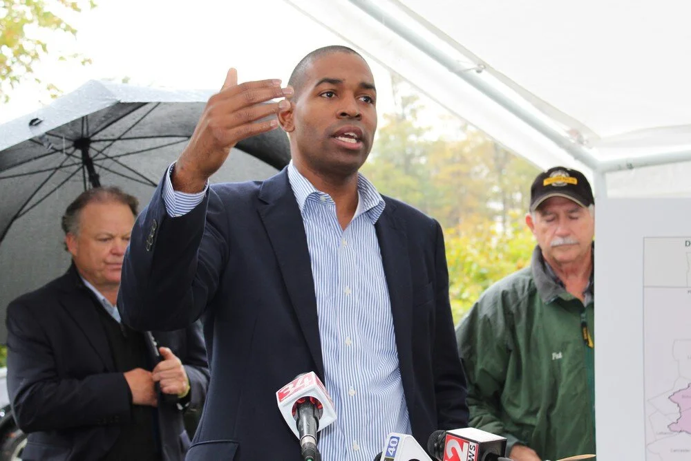 Congressman Delgado addresses the crowd in Deposit Park on October 7, 2019
