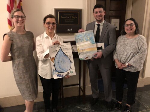 Rep. Boyle's staff poses with Pennsylvania Audubon and TTF Watershed Partnership.