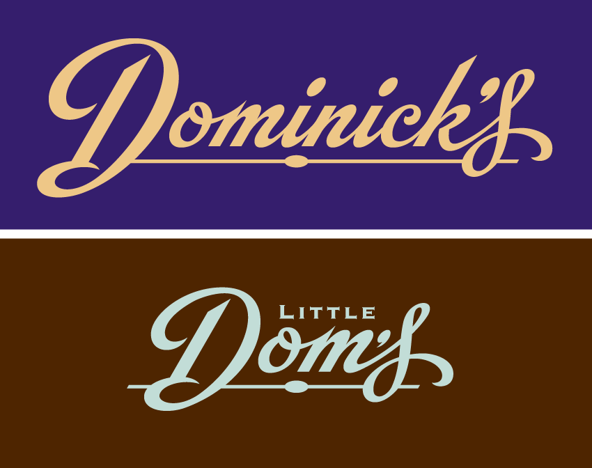 Logos for Dominick’s and Little Dom’s Restaurants