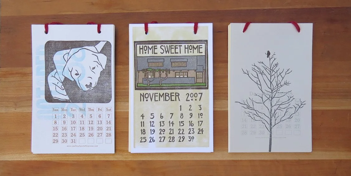 Redwood Chappel calendar pages 2006, 2007, 2008