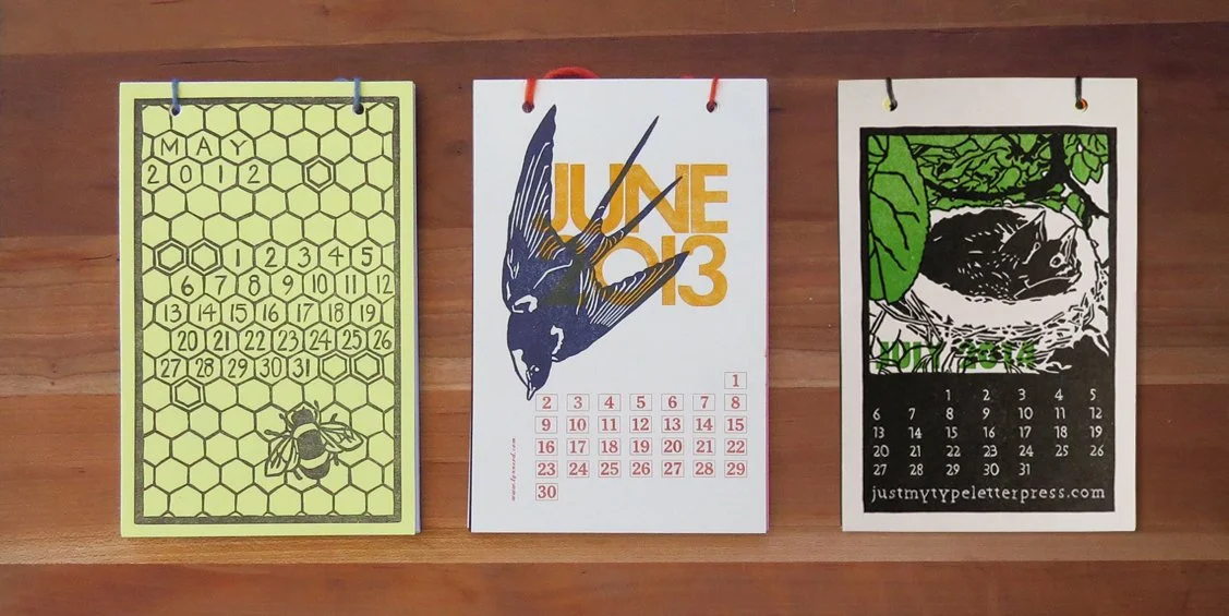 Redwood Chappel calendar pages 2012, 2013, 2014