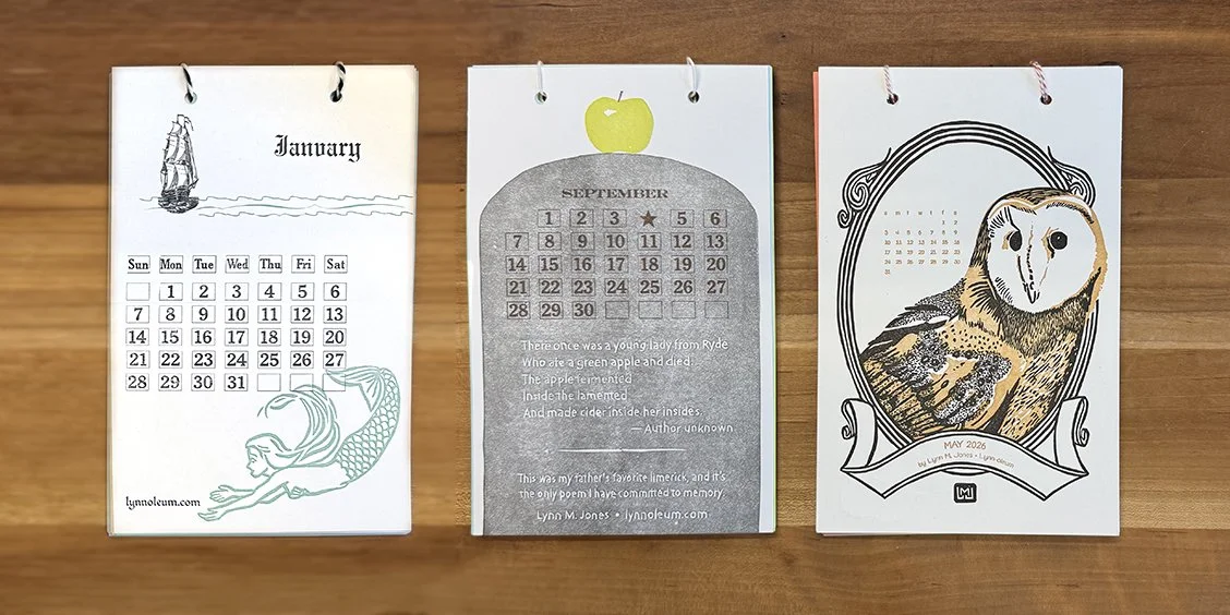 Redwood Chappel calendar pages 2024, 2025, 2026