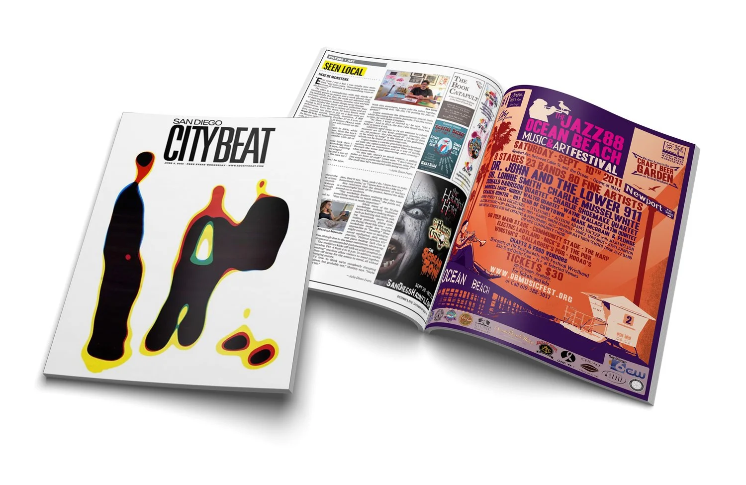 The Jazz88 Ocean Beach Music and Arts Festival Magazine Ad San Diego City Beat