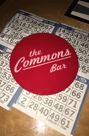 The Commons Bar Drinko Bingo Puck
