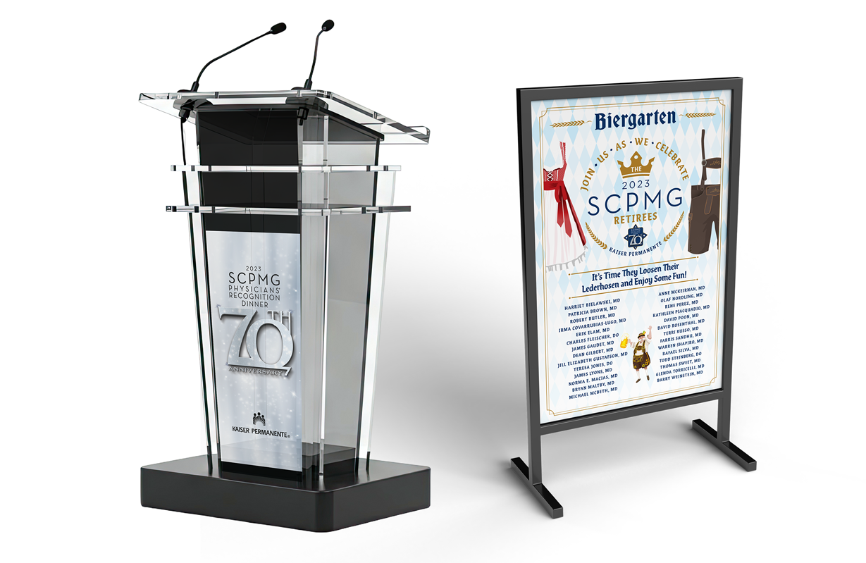2023 SCPMG Physicians Recognition Dinner Signage