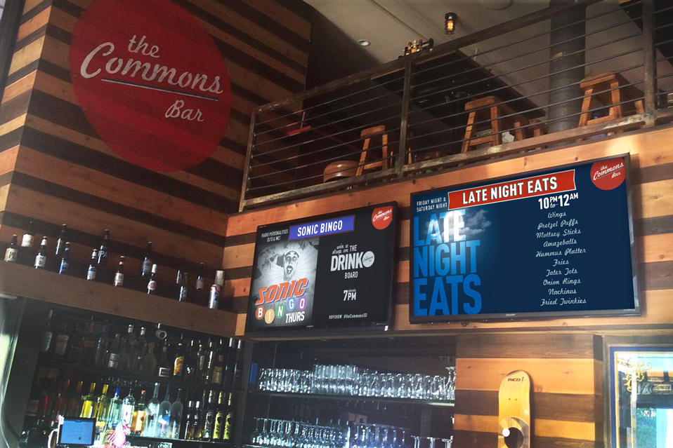 The Commons Bar Interior TV Promotions