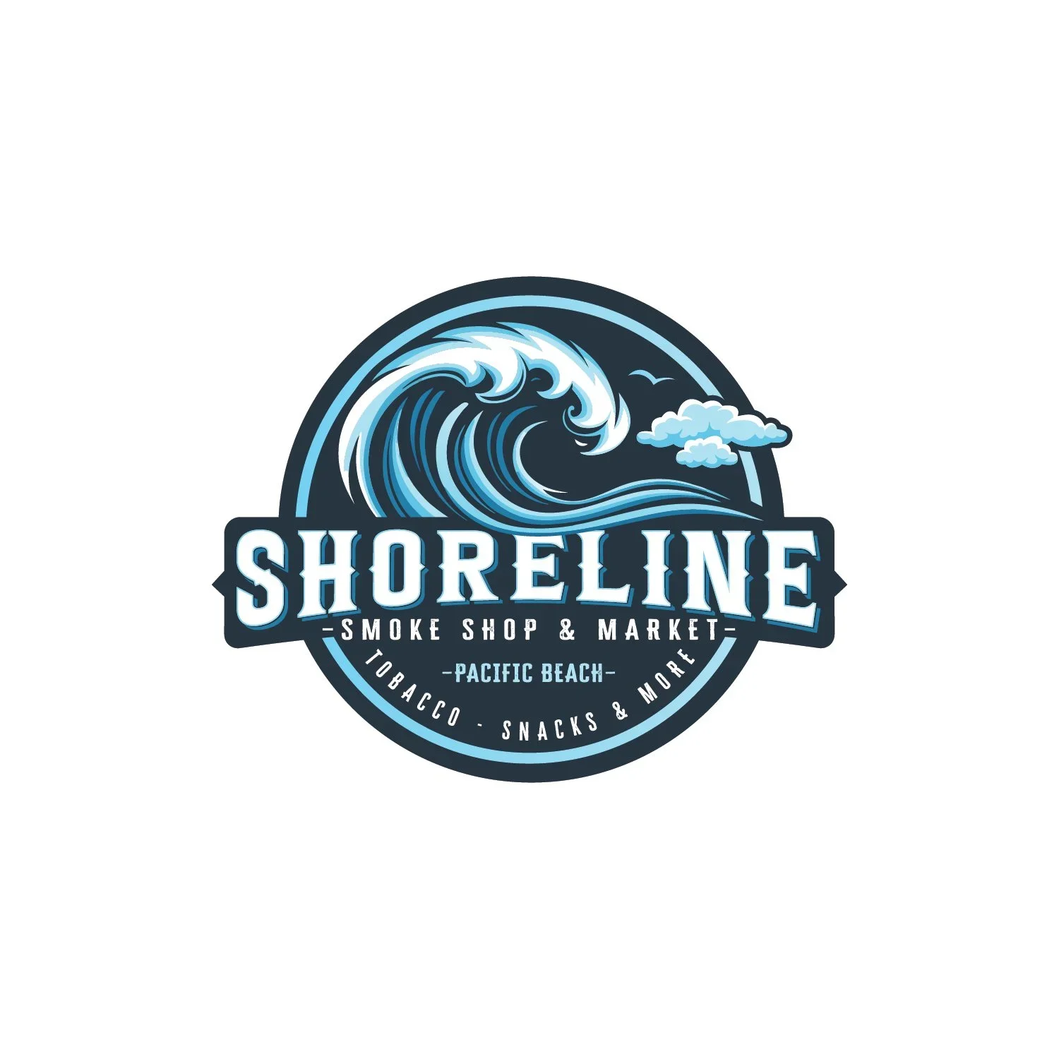 Shoreline Smoke Shop and Market Logo