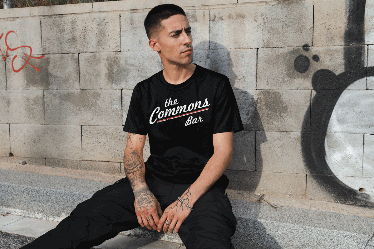 The Commons Bar Black T Shirt