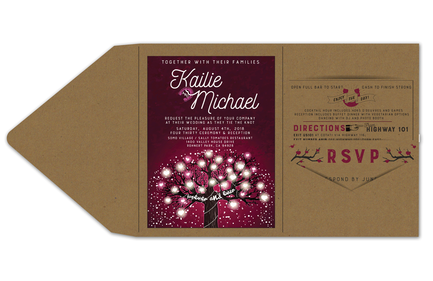 Wine Country Wedding Invite Package