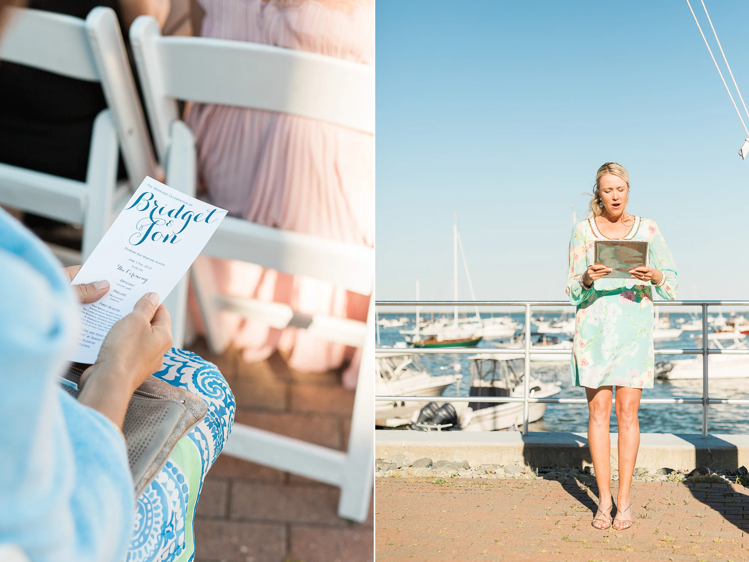 Oceanfront Duxbury Maritime School Wedding