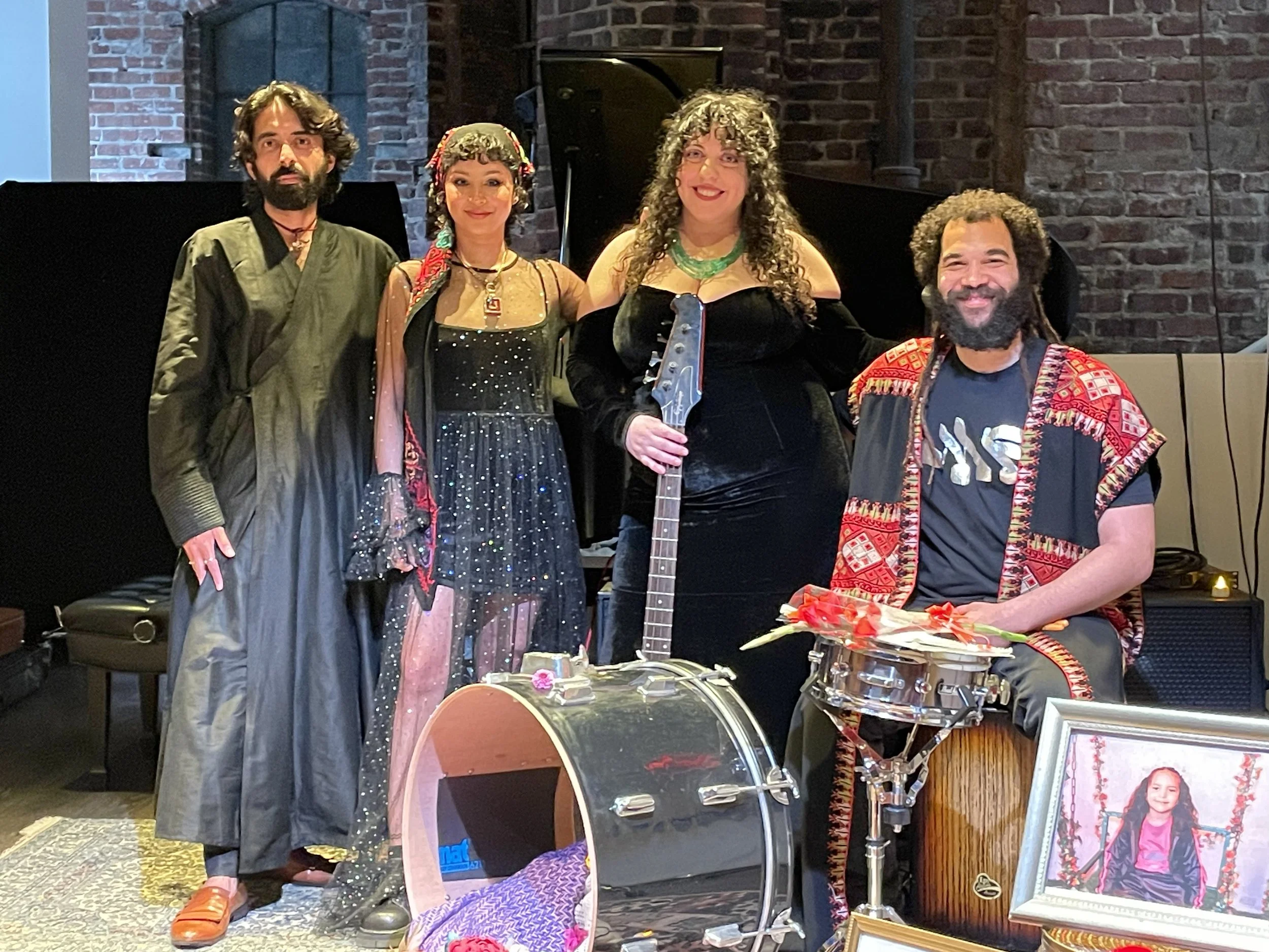  From left to right: Dr. Manan Kocher, Lara AbuRamadan, Dr. Donia Jarrar and Christian McLaurin at the SF premiere of BUTCHER 