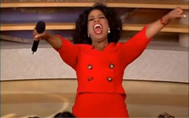 "My name is Oprah. I built a crazy powerful empire around female empowerment. I do it every day. You can count on it."