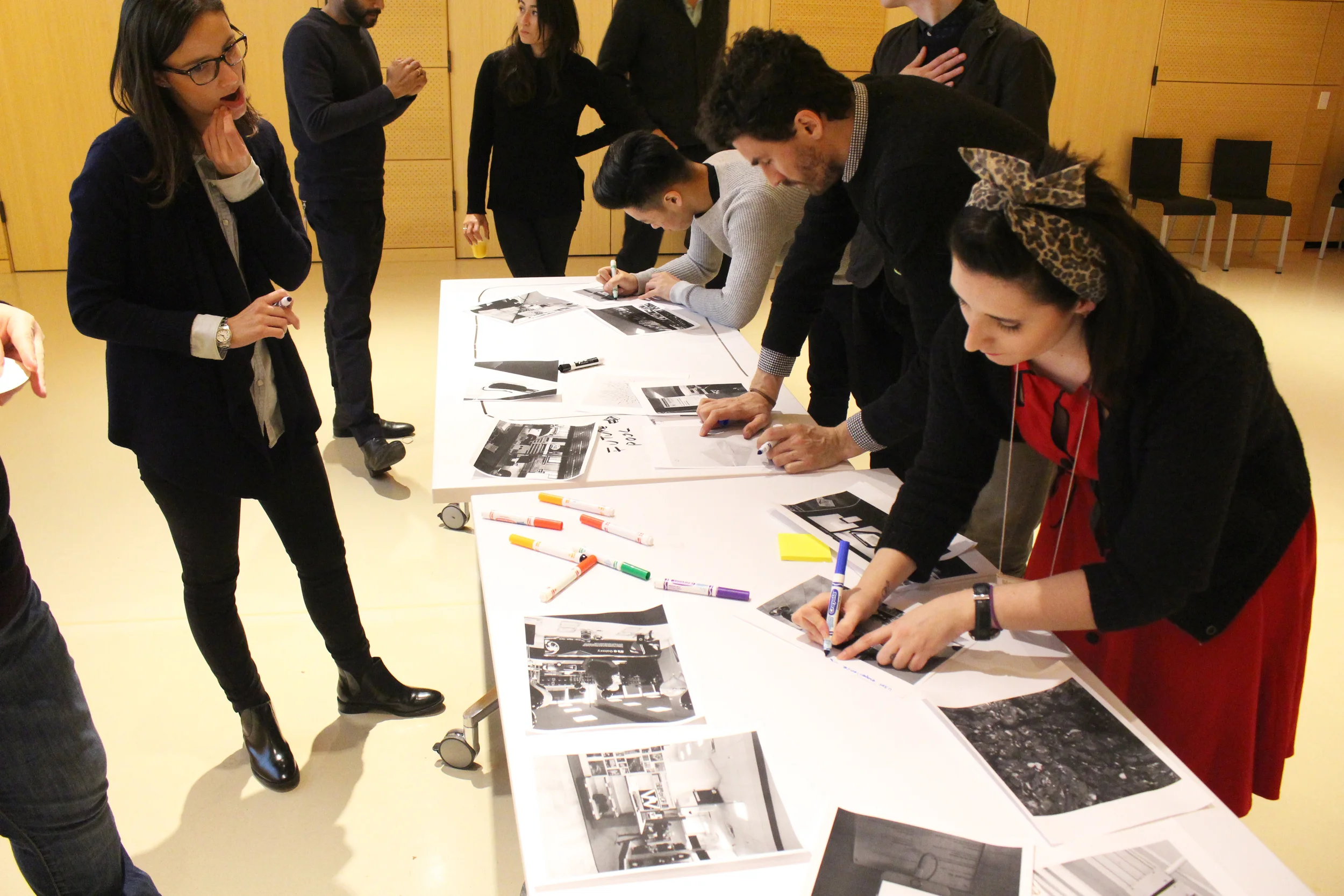 Fig.5: participants go outside the room and capture images of 'future fragments' that become prompts to initiate the process of ideation