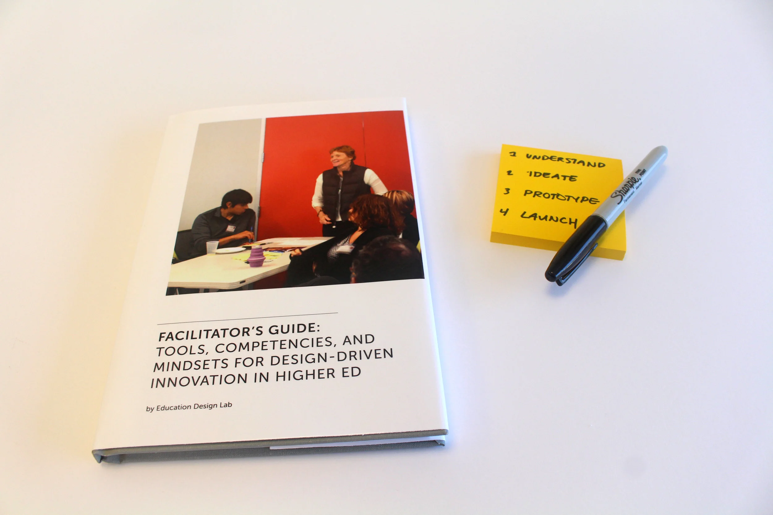 The Facilitator's Guide brought together the design methods and overall strategy of the Lab in addressing higher ed challenges. It also served as a "cultural probe" as it allowed the team to agree and disagree – hence, debate their core understandings and propositions around design for higher education.
