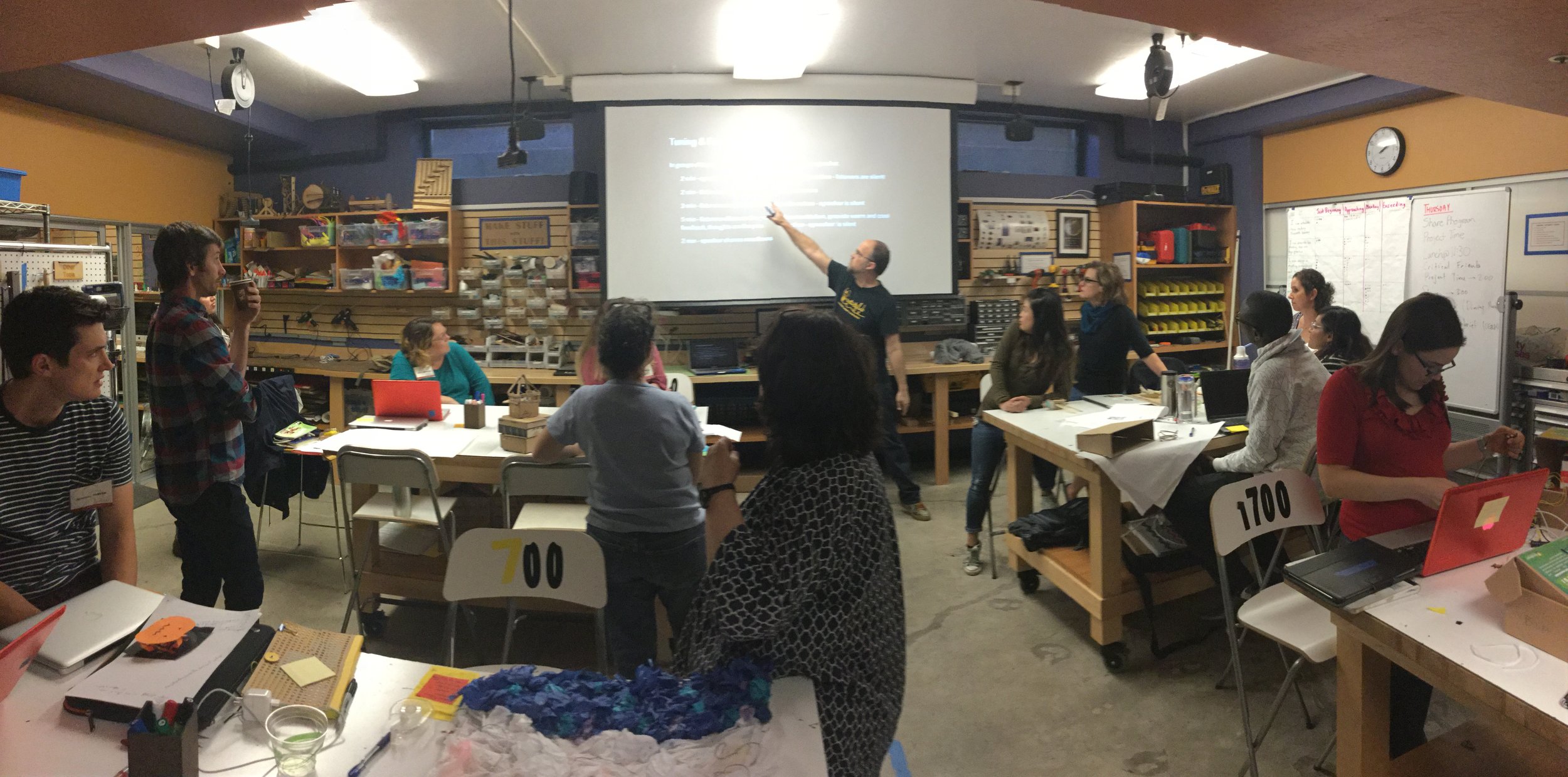 The conference starts with an intensive training for K-12 teachers on how to create maker activities for their classroom.