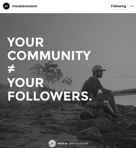 “Your community is the people who know your inner secrets, encourage you, require engagement from you, and call you out when you’re being dumb. Community requires knowing and being known - not just liking your highlight reel." @MoralRevolution