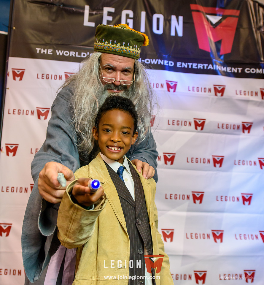 We had a special appearance in our booth by Professor Dumbledore who kept everyone, ahem, spellbound.