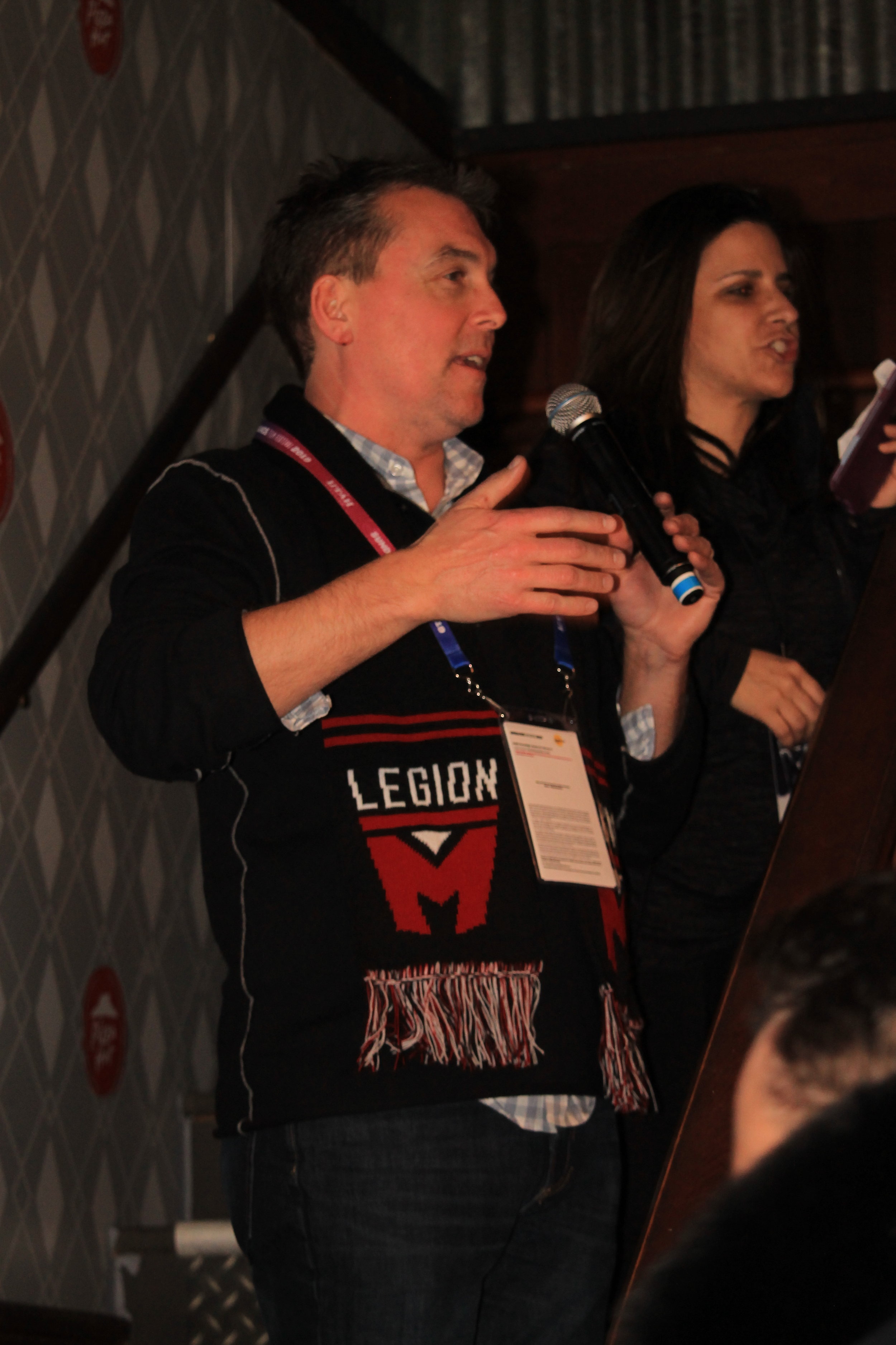  Professor Paul Scanlan teaches the class what Legion M is all about! 