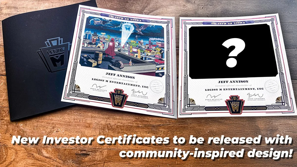 Help Us Design The Next Legion M Investor Certificate