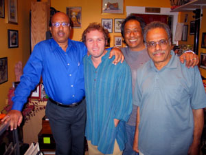 Post concert visit from Ustad Shabbir Nisar, Daniel Johnson, Prasanna Kumar and Prabhakar Rao