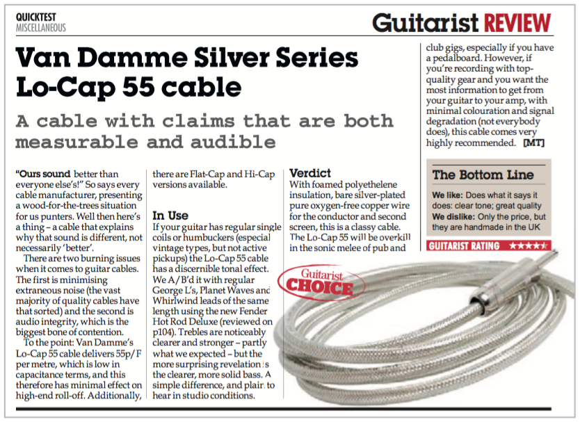 Guitarist Magazine review.
