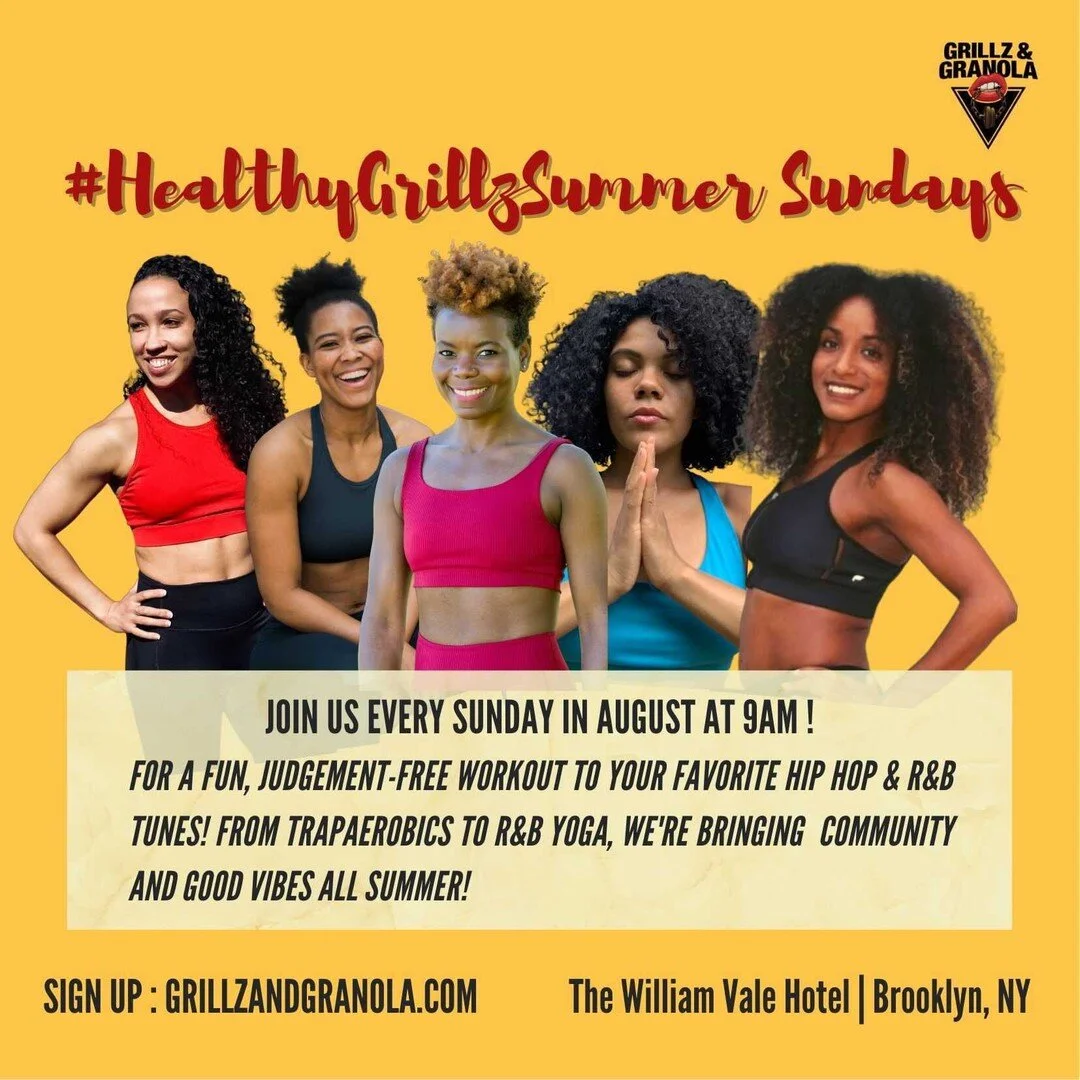 Sunday is officially our new FAVORITE day of the week!💥🙌

Why?! We are PUMPED to begin our #HealthyGrillzSummer Sundays! 

Join us EVERY Sunday in August at 9am at the William Vale Hotel for TrapAerobics, Full Body, and R&amp;B Yoga classes! 

Sign